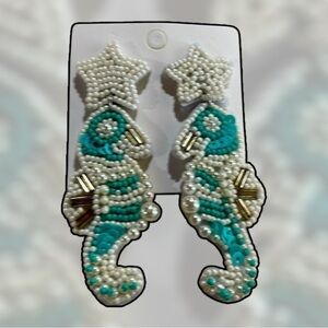 Coastal Seahorse  HAND CRAFTED  EARRINGS for your vacation